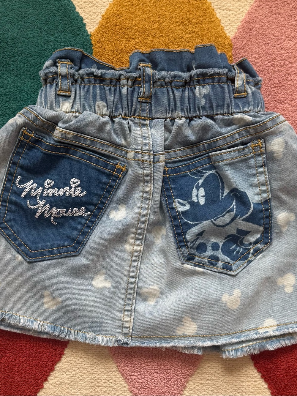 Disney Girls Light Blue Minnie Mouse Denim Skirt - 2T